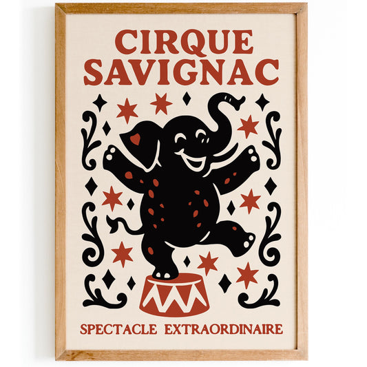 Cirque Savignac Circus Art Print