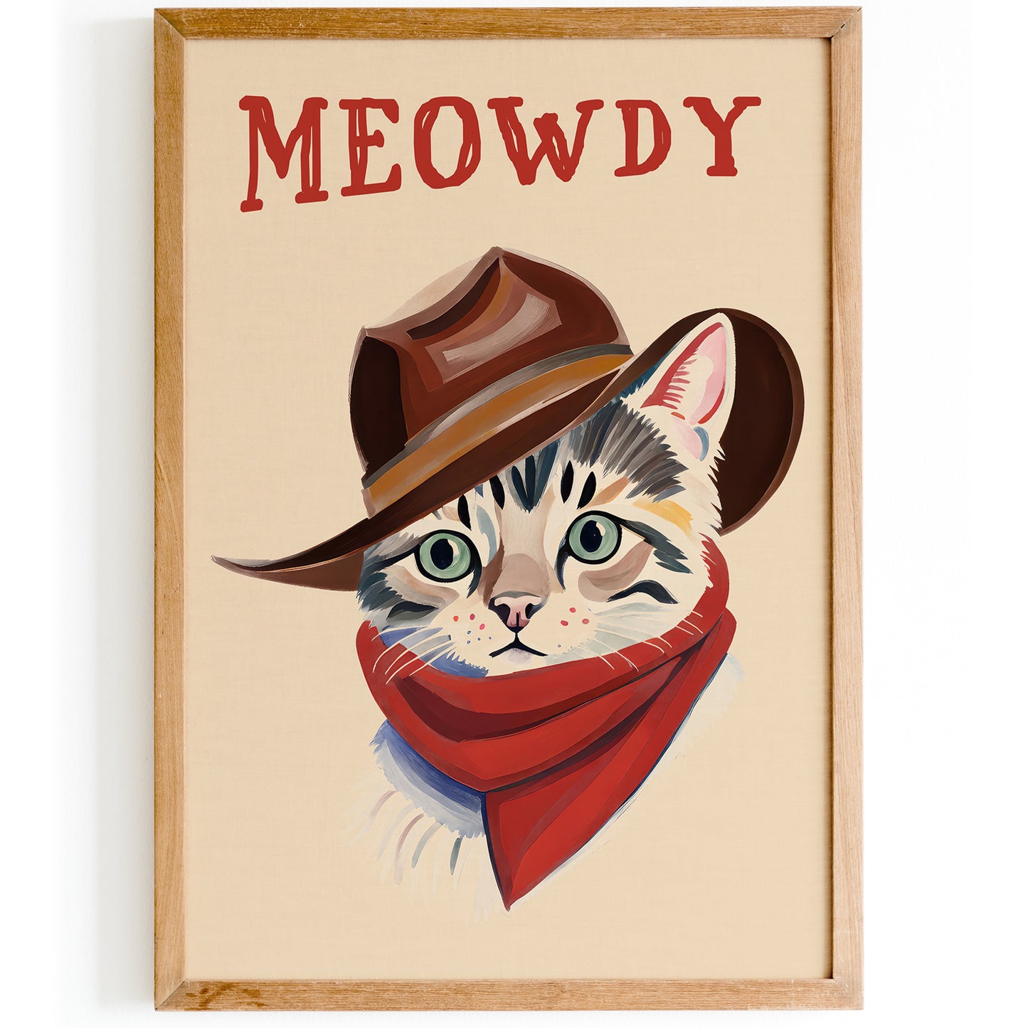 Meowdy Cat Cowboy Poster