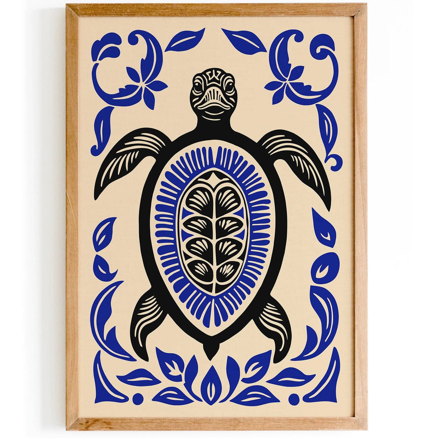 Artisan Sea Turtle Wall Art Print