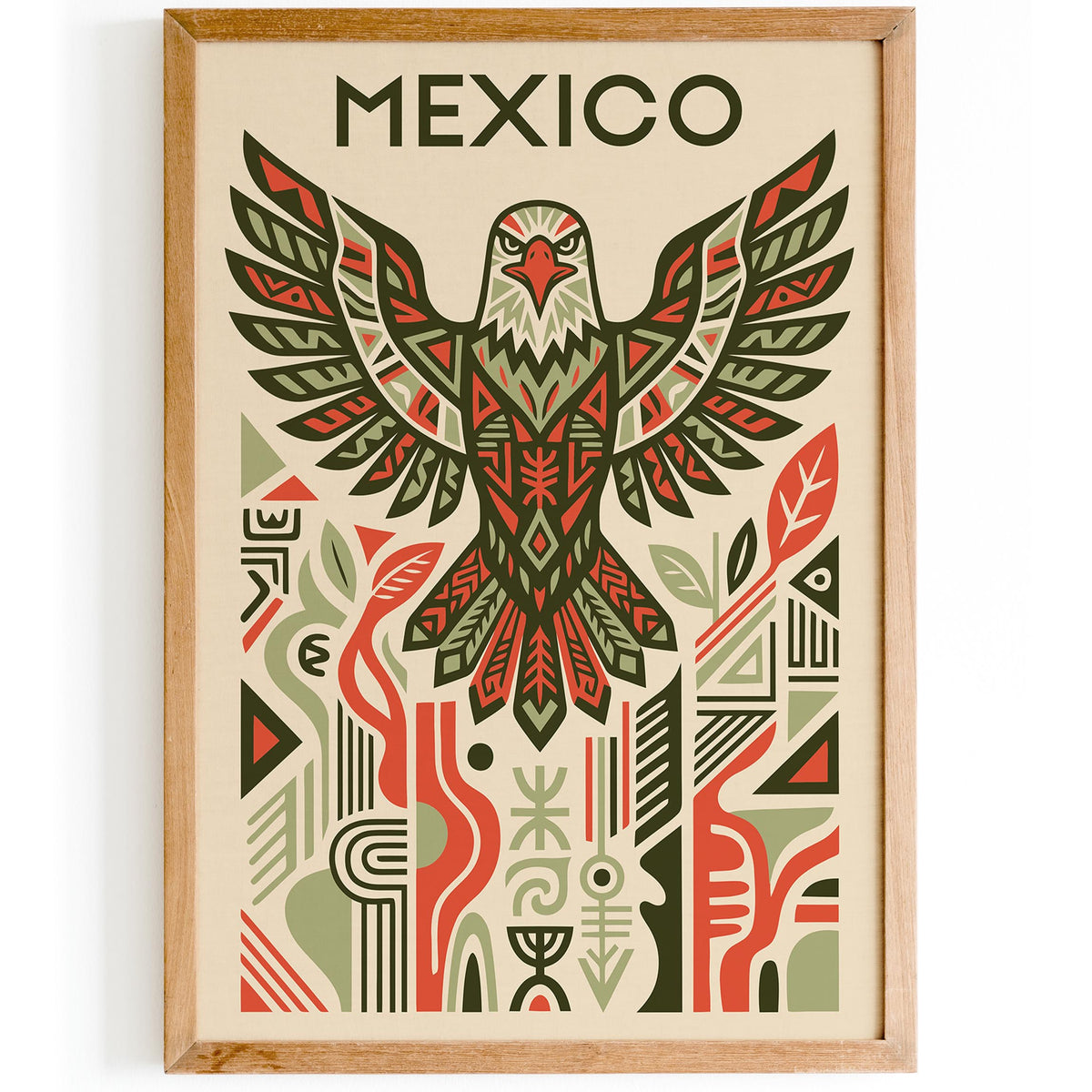 Mexico Eagle Art Poster
