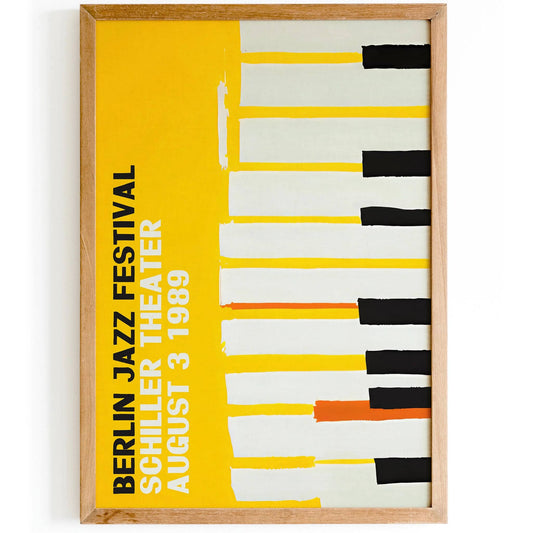 Berlin Jazz Festival 1989 Piano Poster - HypeSheriff