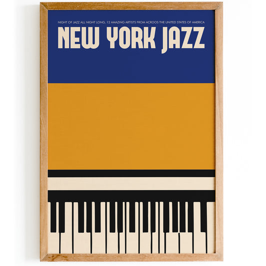 New York Jazz Retro Wall Art