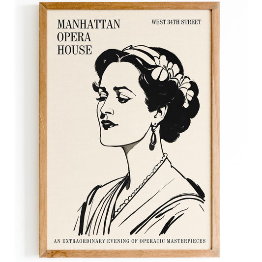 Vintage Opera Lady Poster