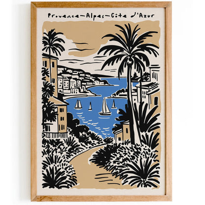 Provence Alpes Cote d Azur Travel Poster