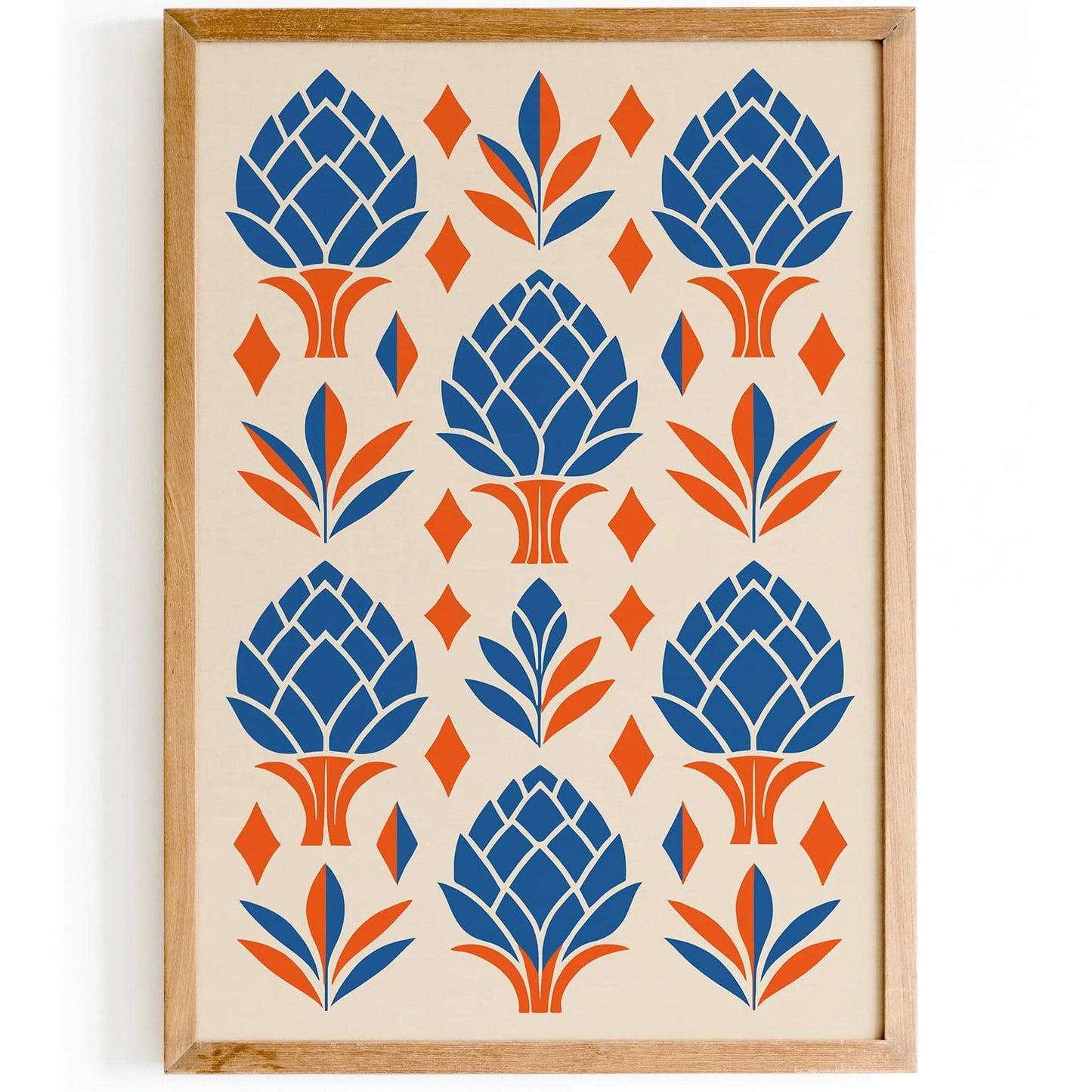 Abstract Artichokes in Art Deco Style Poster
