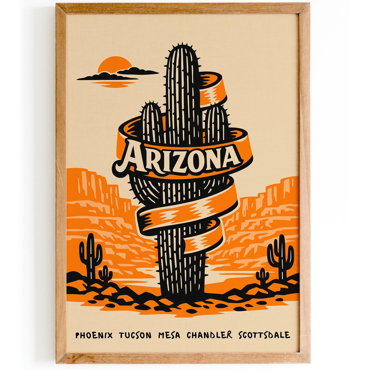 Arizona Saguaro Cactus Poster – Desert Wall Art