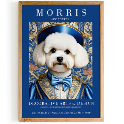 Shih Tzu Dog Victorian Blue Poster