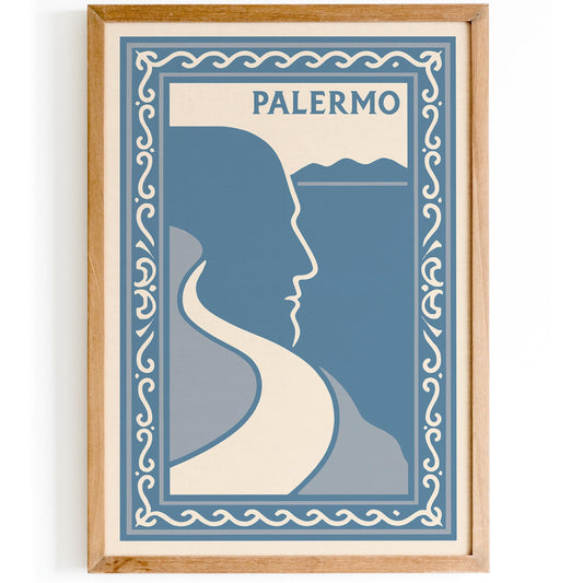Modern Blue Palermo Poster 2026