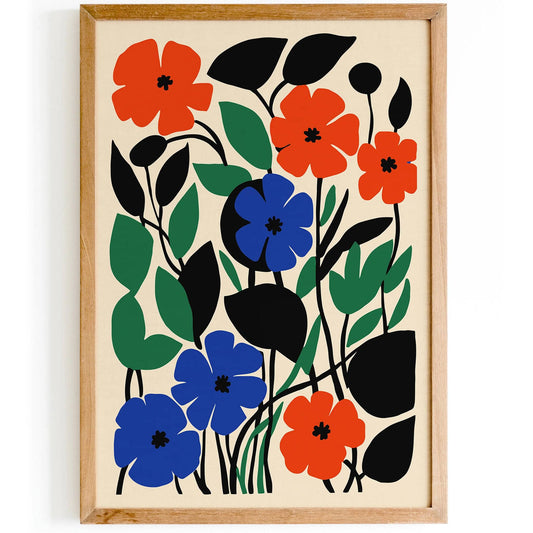 Retro Botanical Cut-Outs Floral Wall Art