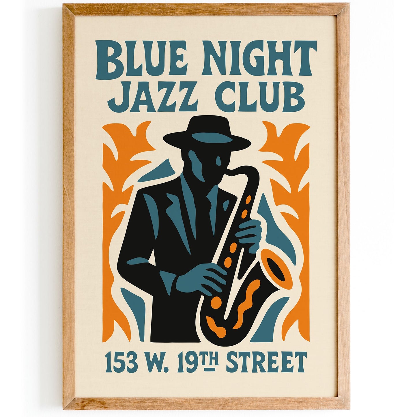 Blue Night Jazz Club Poster Print