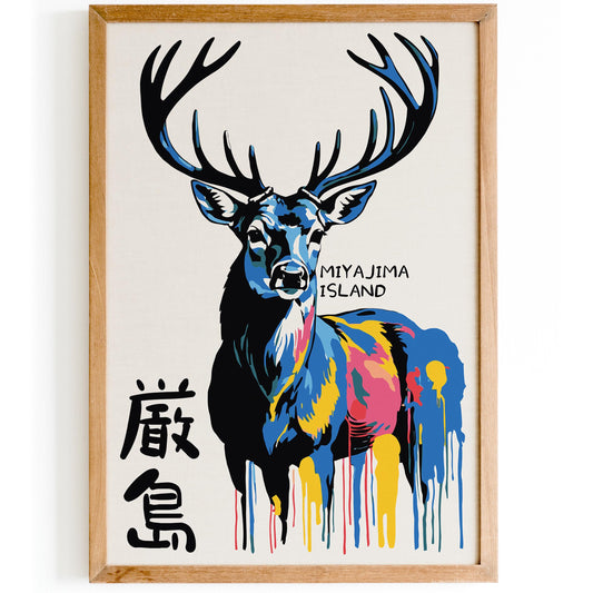 Miyajima Island Deer Print