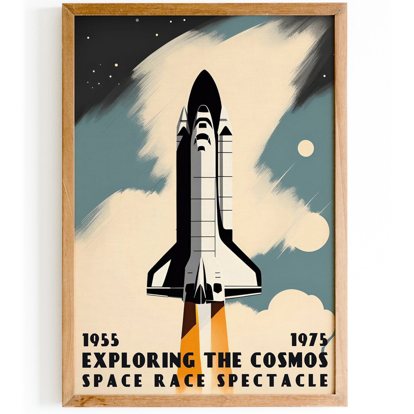 Retro Space Race Poster