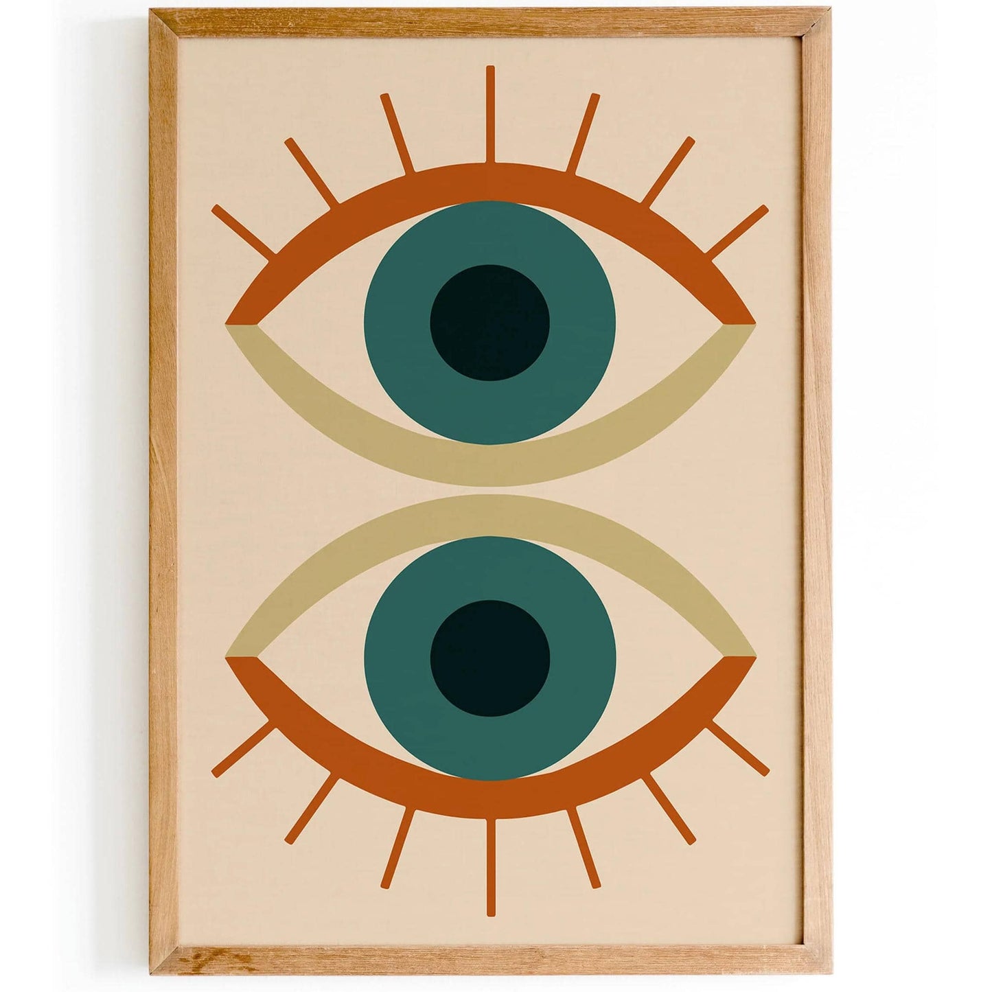 Retro Abstract Eyes Poster
