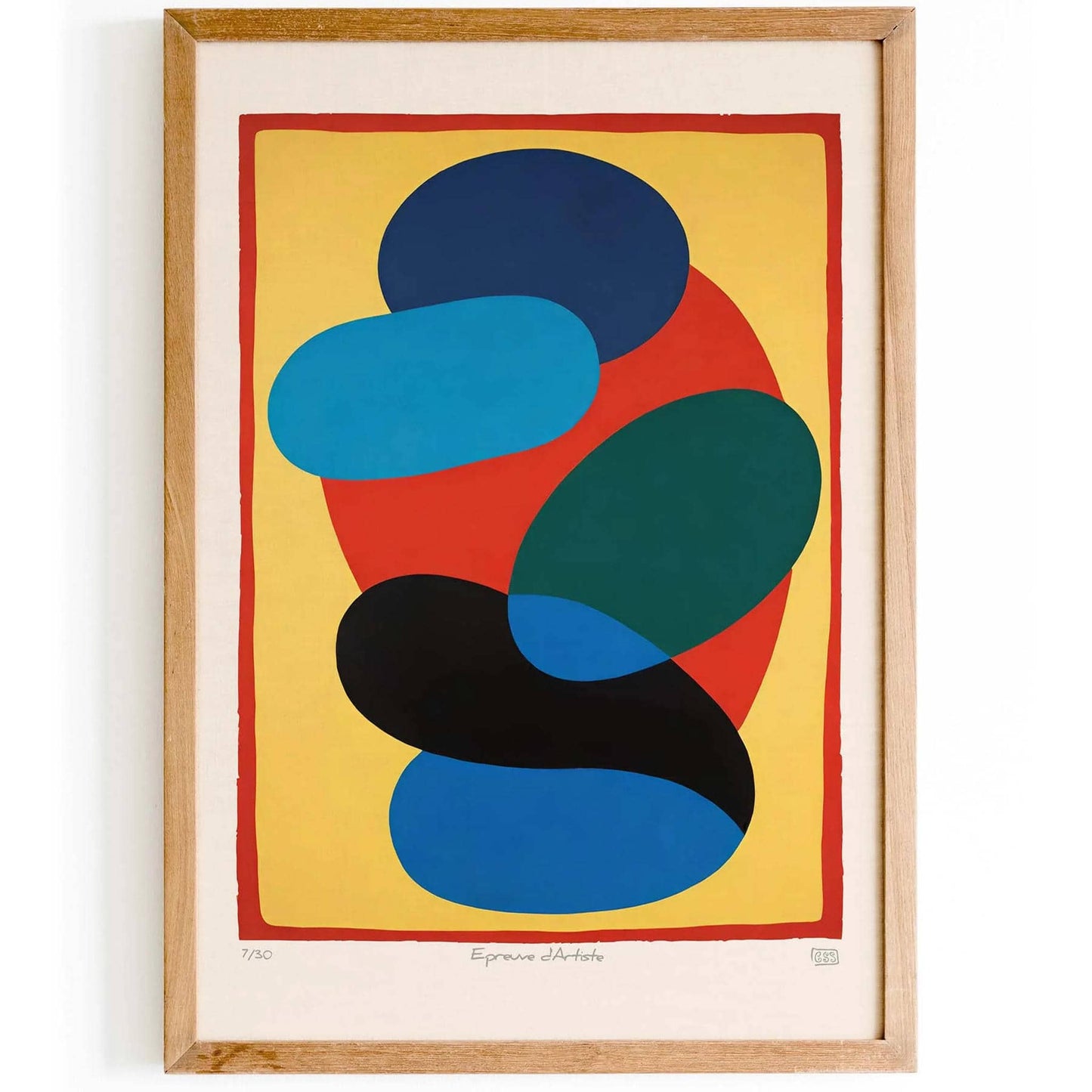 Bold Abstract Ellipse Composition Poster