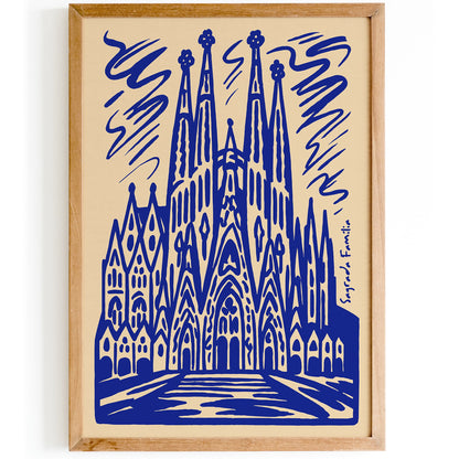 Sagrada Família Spain Architecture Poster