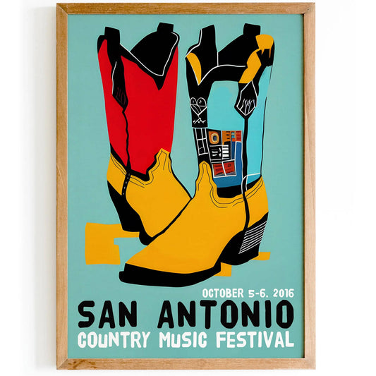 San Antonio 2016 Country Festival Poster - HypeSheriff