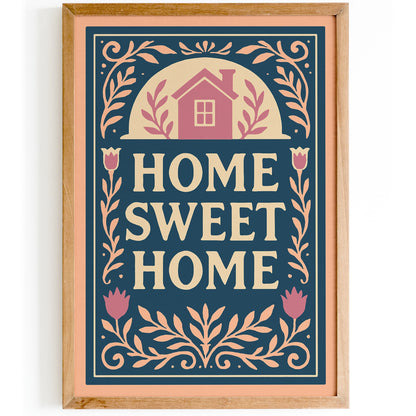 Home Sweet Home Art Print - Entryway Wall Decor Poster