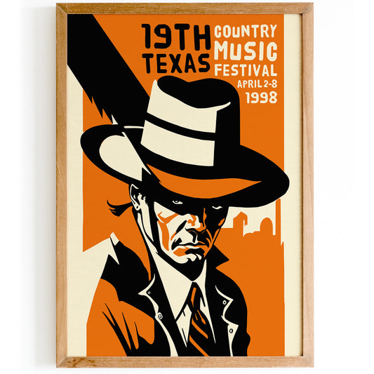 1998 Texas Country Music Festival Poster