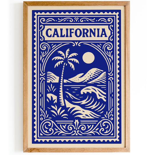 California Blue Travel Poster
