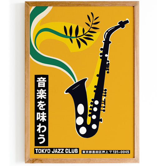 Tokyo Jazz Club Saxophone Poster