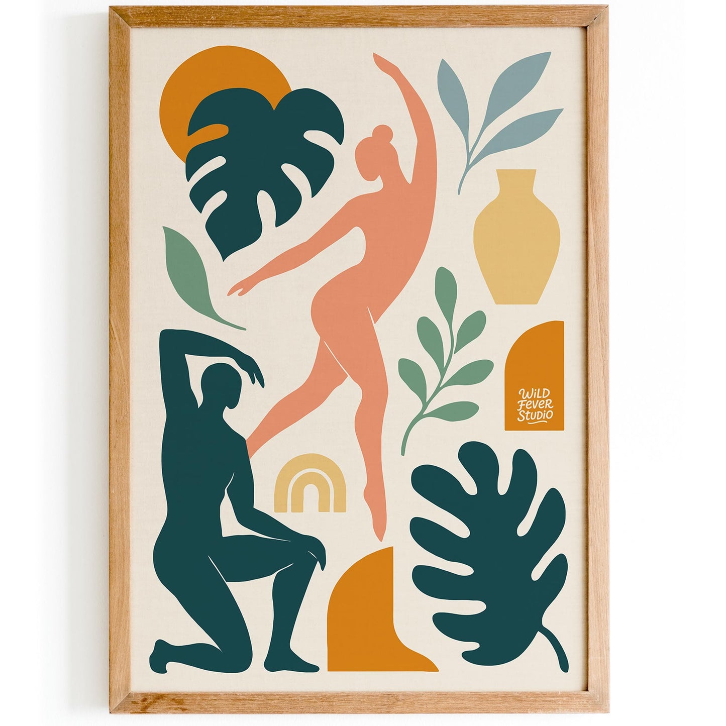 Abstract Dance - Modern Boho Minimal Figurative Wall Art Print