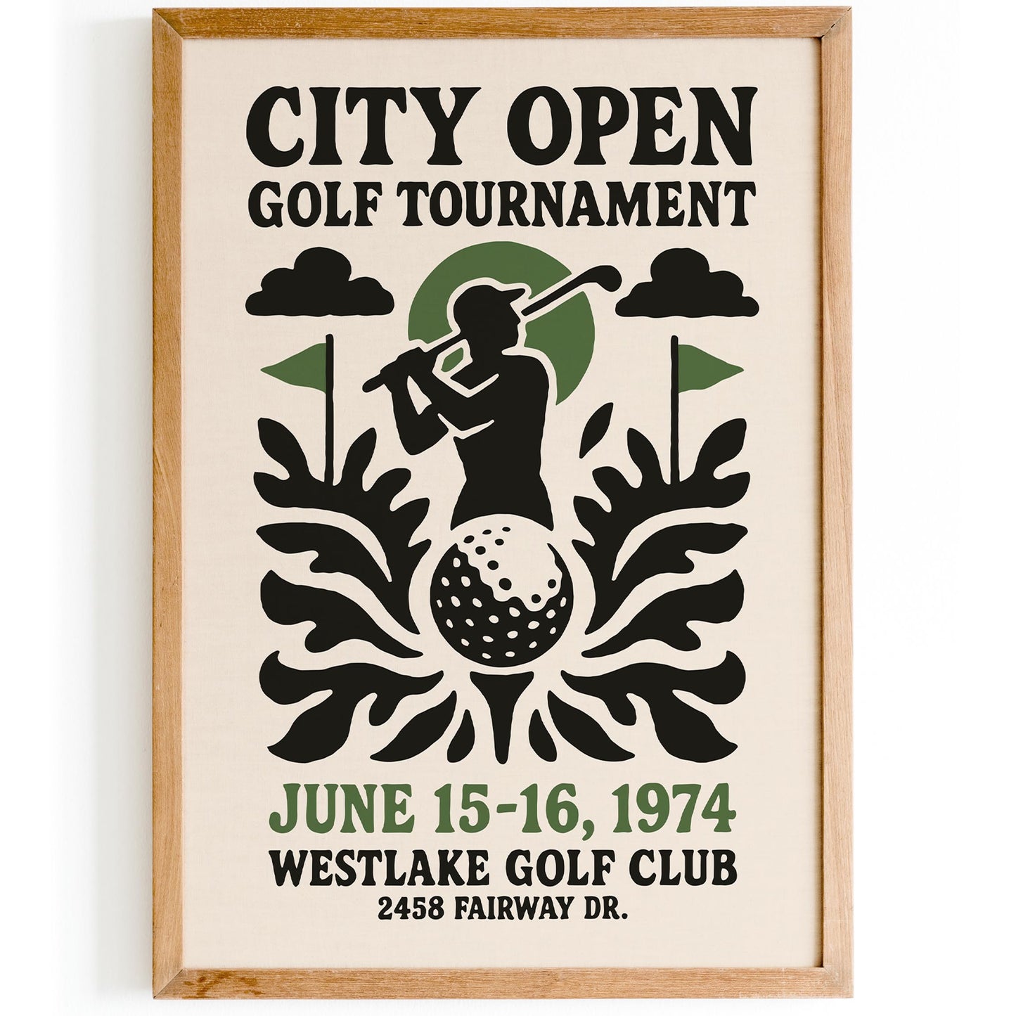 City Open Golf Poster