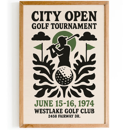 City Open Golf Poster