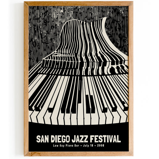 San Diego 2008 Jazz Festival Piano Poster