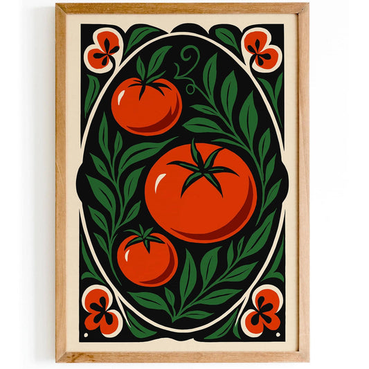 Red Tomatoes Poster - Elegant Kitchen Wall Art