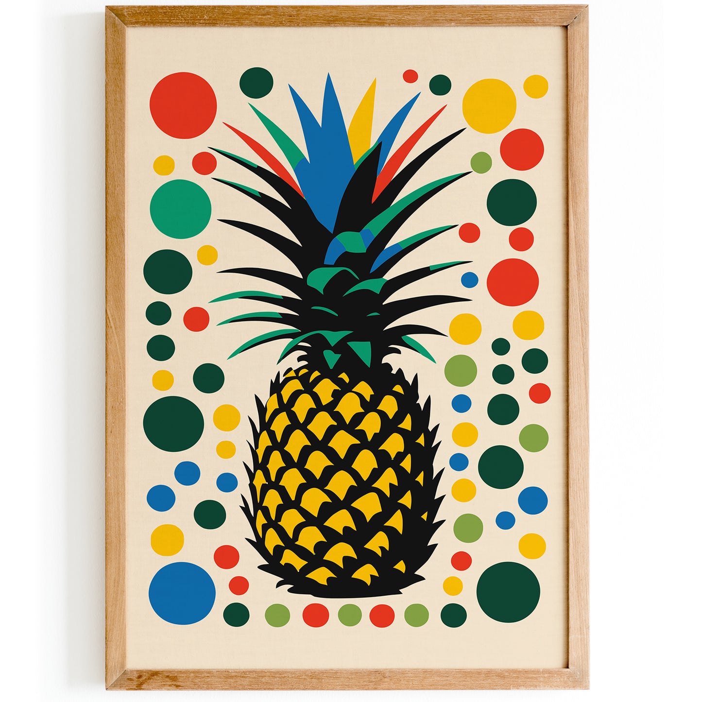 Colorful Pineapple Cozy Kitchen Wall Art