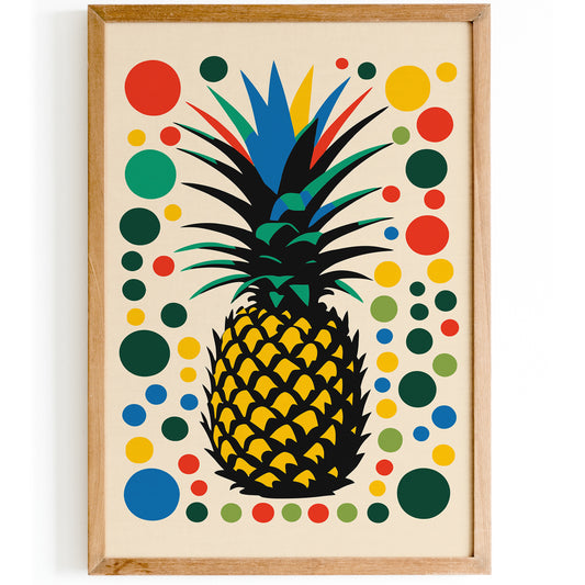 Colorful Pineapple Cozy Kitchen Wall Art