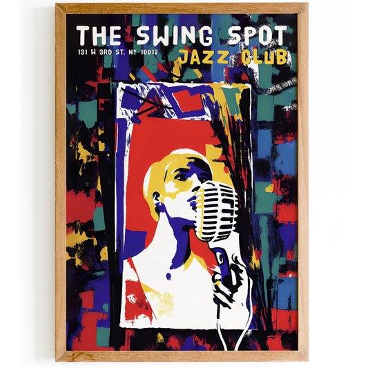 The Swing Spot Jazz Club Retro Poster