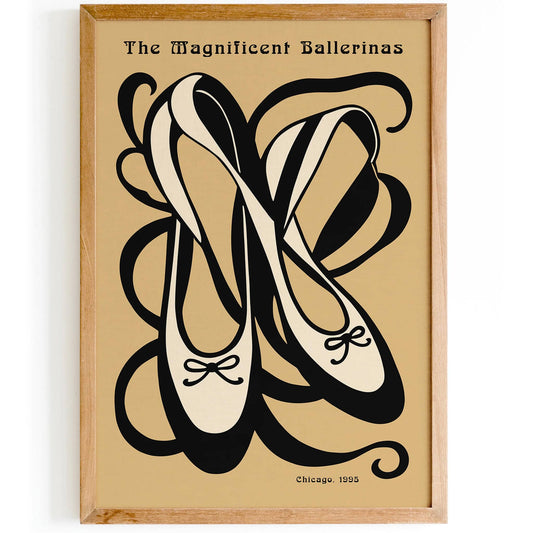 The Magnificent Ballerinas Beige Music Poster