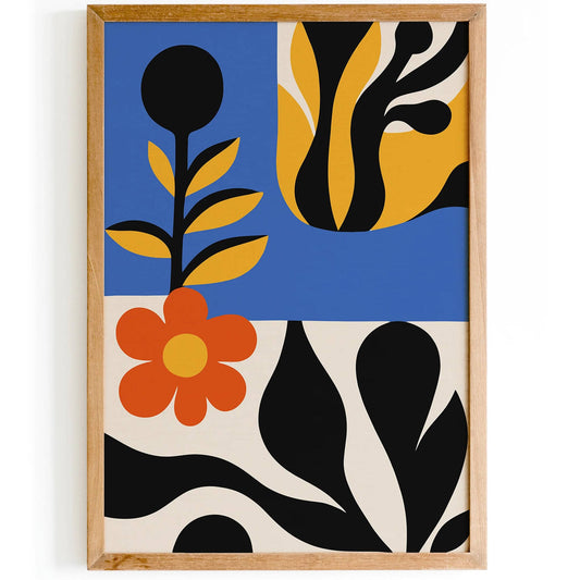Retro Cut Outs Abstract Print in Matisse Style