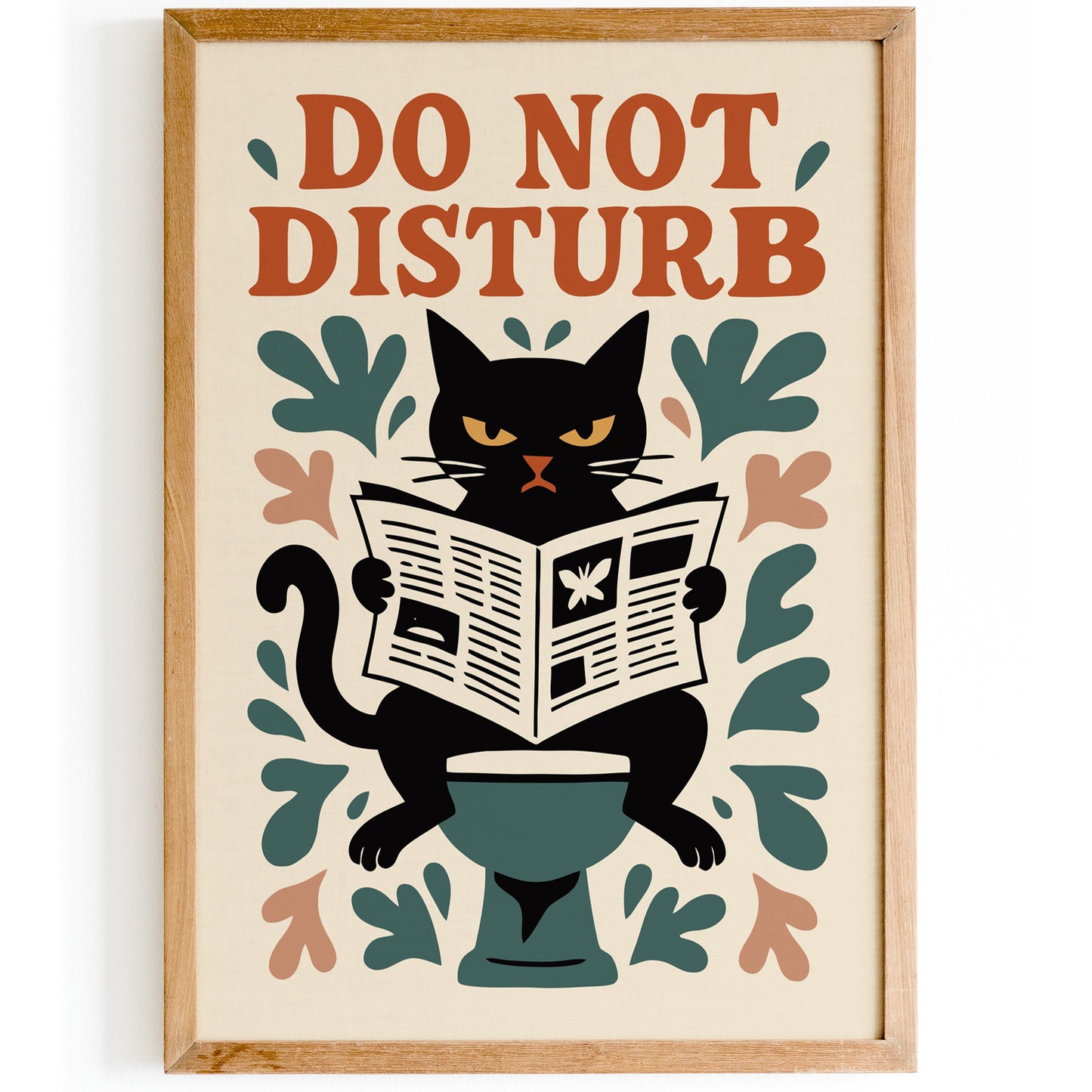 Do Not Disturb Cat Poster - Funny Bathroom Wall Art
