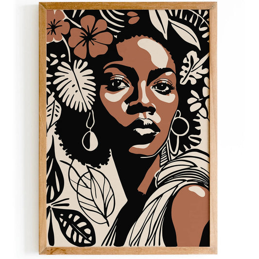 Tropical Woman Bohemian Portrait Art