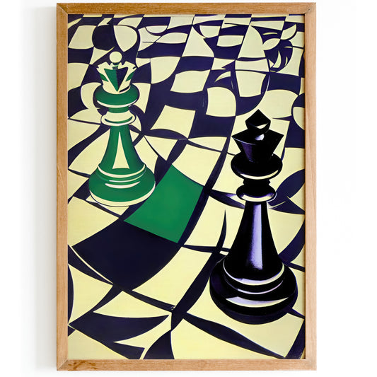 Retro Chess Poster Print