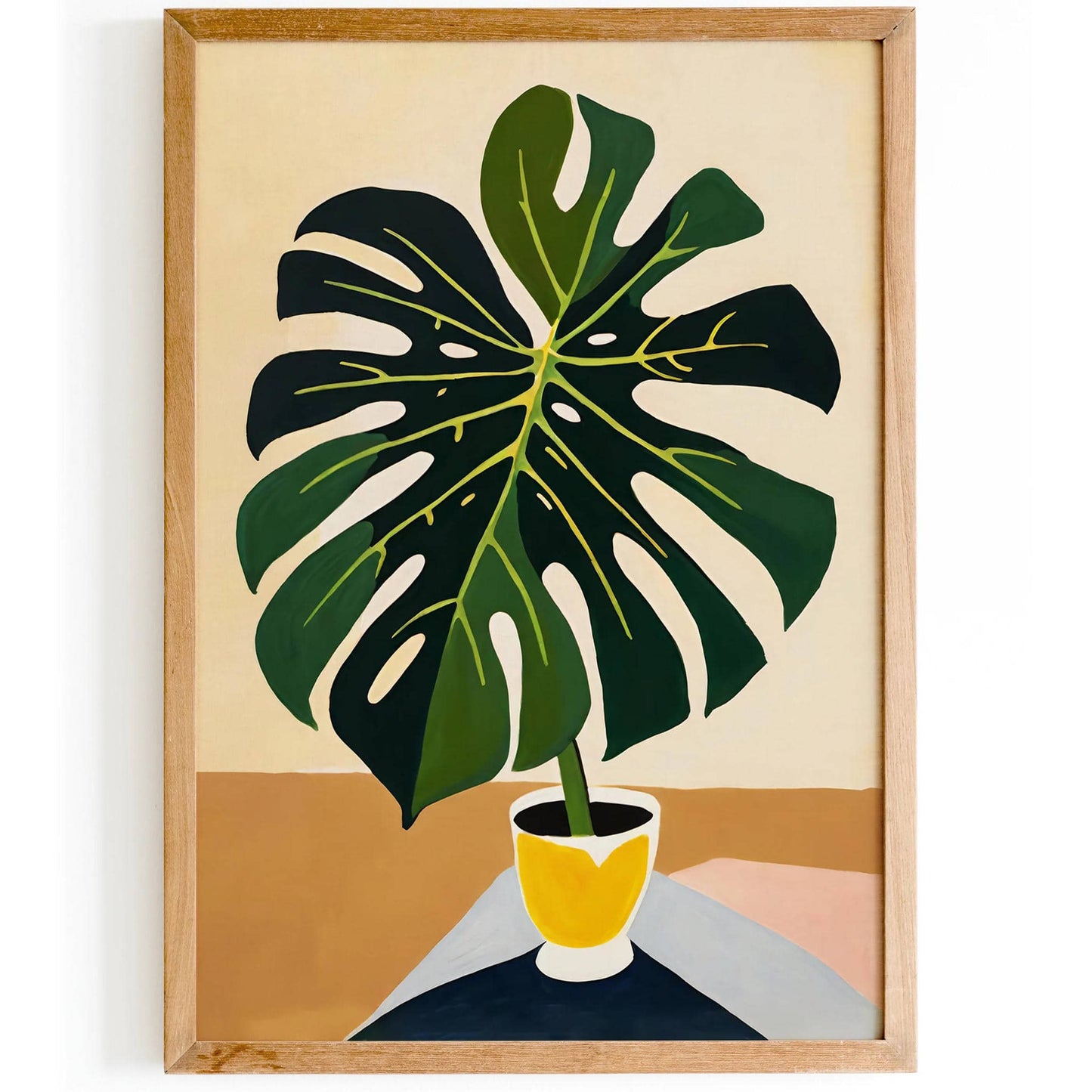 Monstera Leaf Painting Poster Print