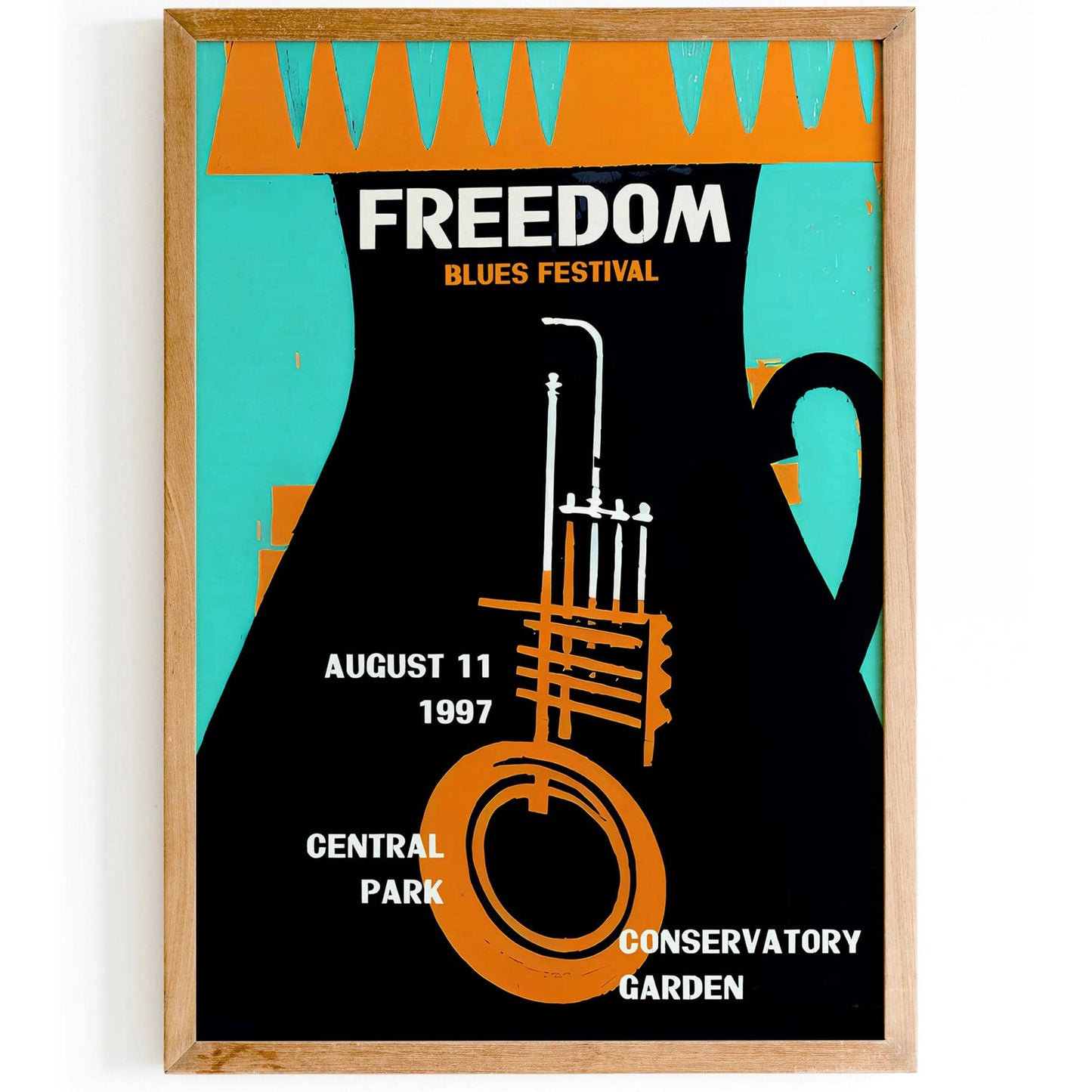 Freedom Blues Festival 1997 Retro Poster