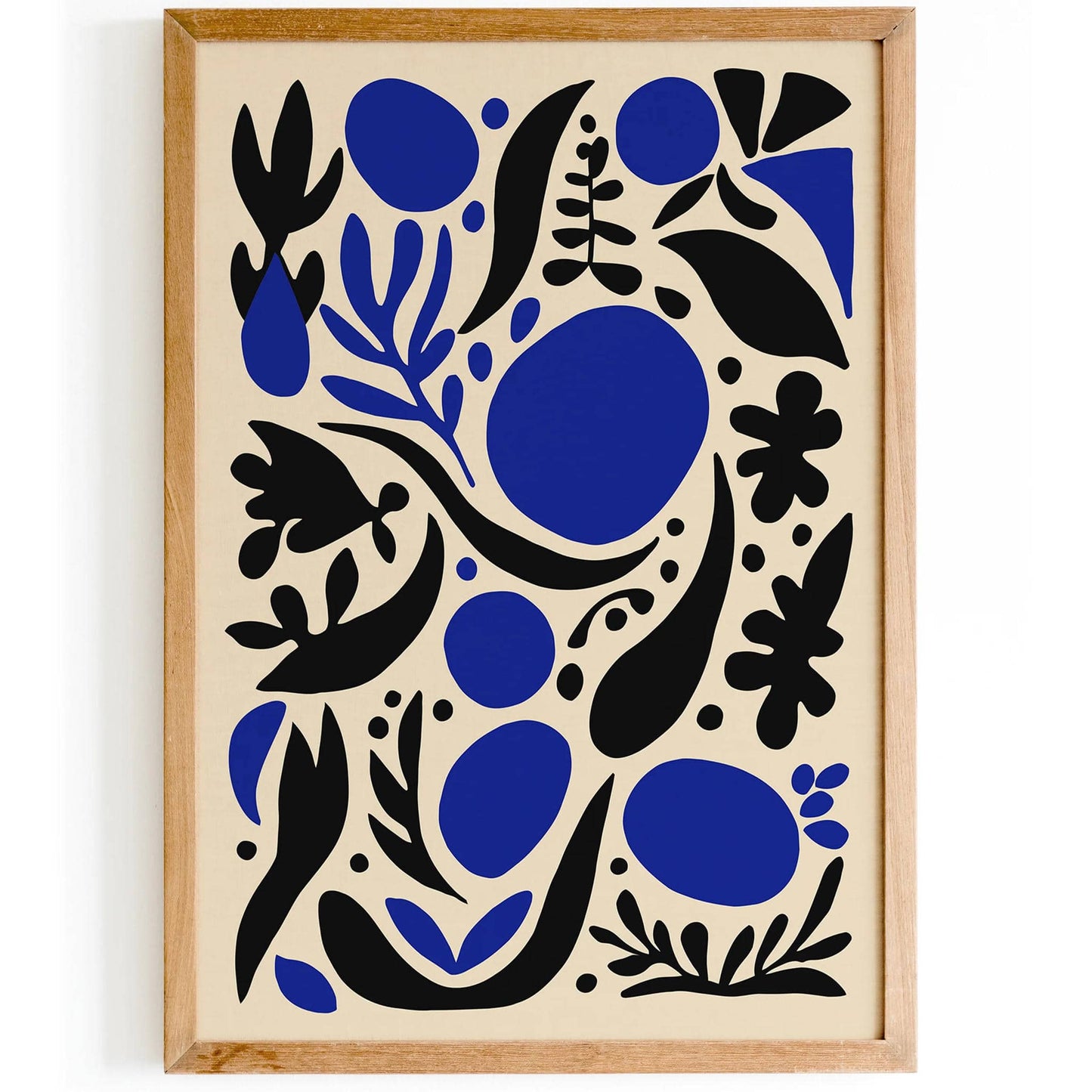 Cut-Out Style Botanical Abstract Print – Minimalist Wall Art