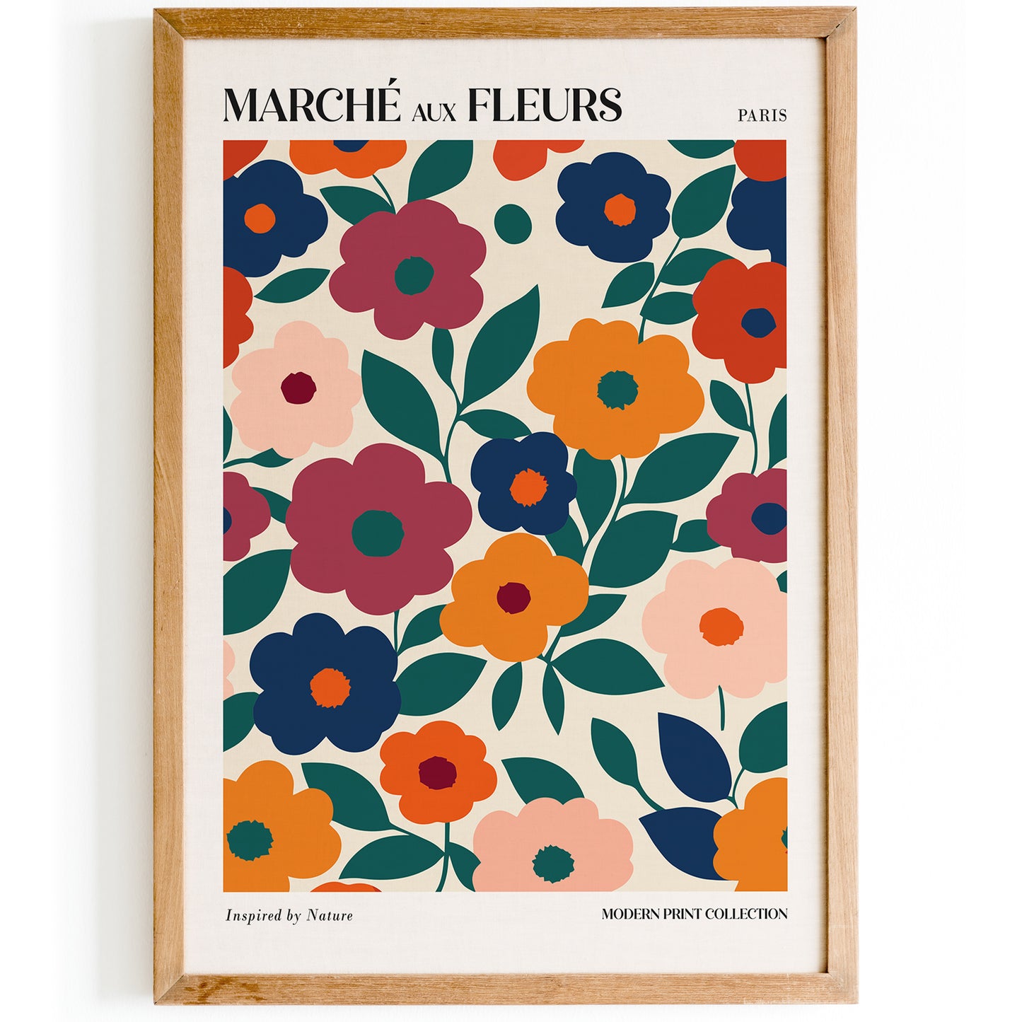 French Floral Papercut Décor Poster