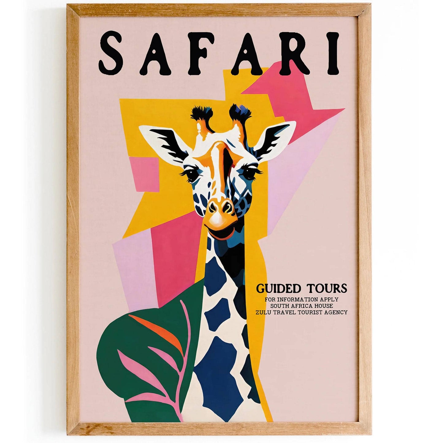Safari Trip - Giraffe Colorful Poster