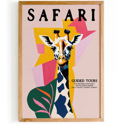 Safari Trip - Giraffe Colorful Poster