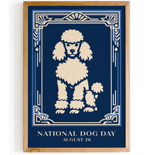 National Dog Day Poster – Cute Dog Wall Art Print