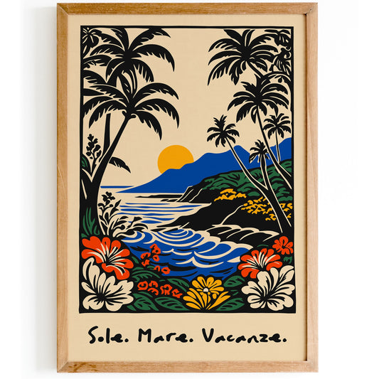Sole. Mare. Vacanze. Poster