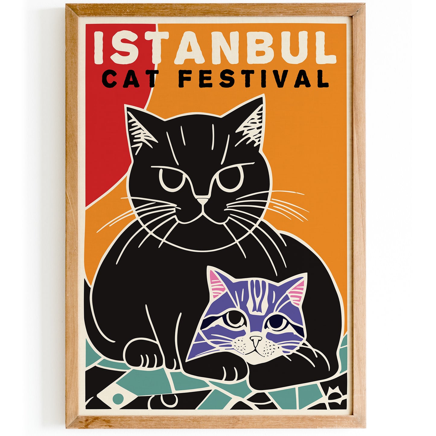 Istanbul Cat Festival Vintage Poster