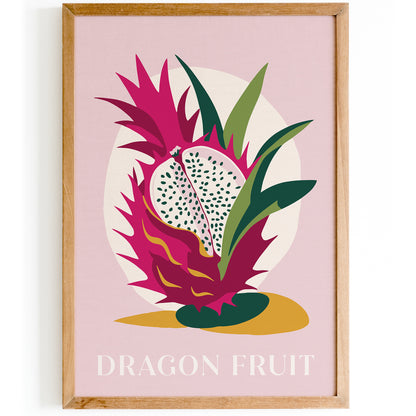 Dragon Fruit Pink Kitchen Wall Art