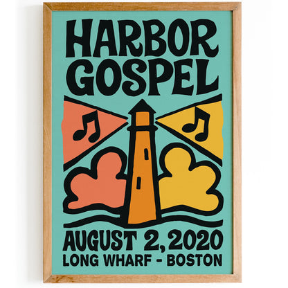 Harbor Gospel Lighthouse Poster