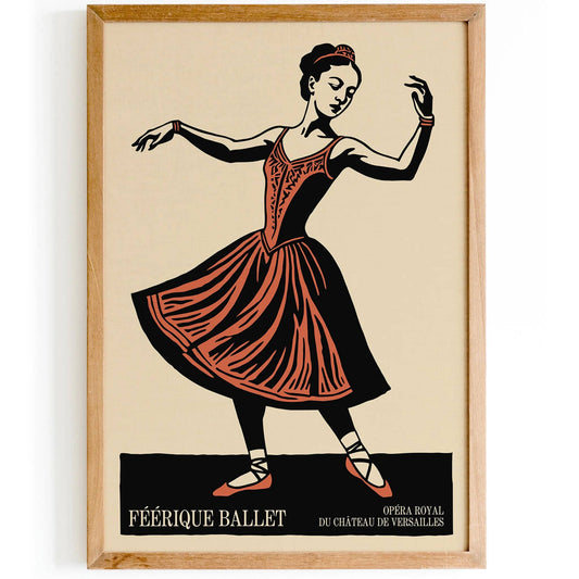 French Ballet Vintage Poster Print