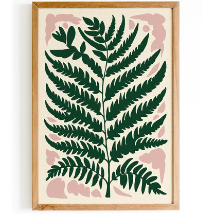 Green Fern Leaf Poster 2025